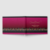 Elegant Wine Red Wedding Guest Book Gastenboek (Volledig)