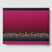 Elegant Wine Red Wedding Guest Book Gastenboek (Achterkant)