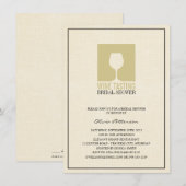 Elegant Wine Tasting Bridal Shower Invitations Kaart (Voorkant / Achterkant)