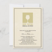 Elegant Wine Tasting Bridal Shower Invitations Kaart (Voorkant)