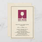 Elegant Wine Tasting Bridal Shower Invitations Kaart (Voorkant / Achterkant)