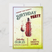 Elegant Wine Theenmaal-wedstrijd Kaart (Voorkant)