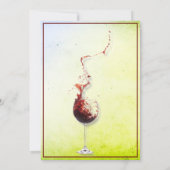 Elegant Wine Theenmaal-wedstrijd Kaart (Achterkant)