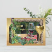 Elegant Wine Theenmaal-wedstrijd Kaart (Staand voorkant)