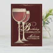 Elegant Wine Theenmaal-wedstrijd Kaart (Staand voorkant)