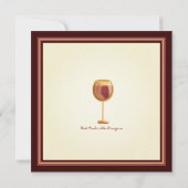 Elegant Wine Thleed Bridal Shower Invitation Kaart (Achterkant)