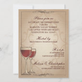 Elegant Wine Thleed Couples Wedding Shower Kaart (Achterkant)