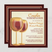 Elegant Wine Thleed Couples Wedding Shower Kaart (Voorkant / Achterkant)