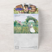 Elegant Wine Vineyard All in One Wedding Invite Uitnodiging (Buitenkant)