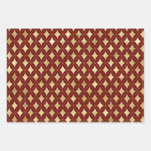 Elegant Wine, White & Gold Carnival Harlequin Inpakpapier Vel (Voorkant)