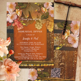 Elegant Winery or Vineyard Rehearsal Dinner Kaart