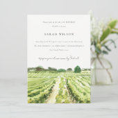 Elegant Winery Vineyard elk jaar uitnodiging (Staand voorkant)