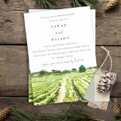 Elegant Winery Vineyard Rehearsal Dinner Invite Bedankkaart