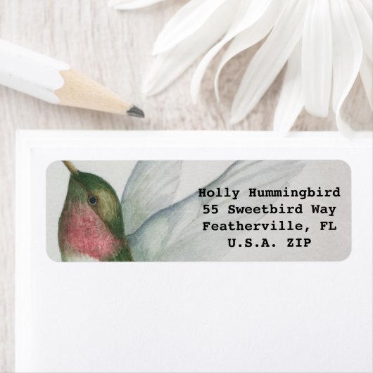 Elegant Wings Waterverf Etiket (Insitu)