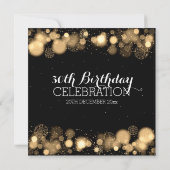 Elegant Winter 30th Birthday Party Gold Kaart (Achterkant)