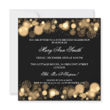 Elegant Winter 40th Birthday Party Gold