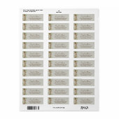Elegant Winter Beige Bruiloft Retouradres Label (Full Sheet)
