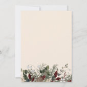 Elegant Winter Berries & Pine Ivory Wedding Kaart (Achterkant)