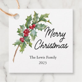 Elegant Winter Berries Vakantie Party Bedankjes Labels