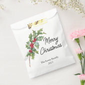 Elegant Winter Berries Vakantie Party Bedankzakje (Gezegeld)