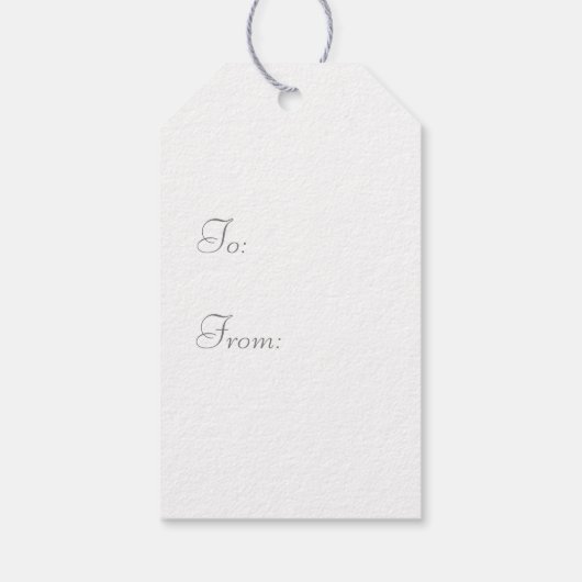 Elegant Winter Birds op een tak met bessen Cadeaulabel (Achterkant)