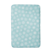Elegant Winter Blauwgroen Aqua Blue Snowflakes Badmat (Voorkant Verticaal)
