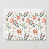 Elegant Winter Bloemen 1e Verjaardagsfeest Kaart (Achterkant)