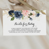 Elegant Winter Bloemen Baby shower Boekaanvraag Informatiekaartje