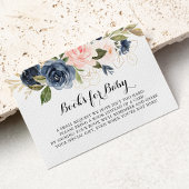 Elegant Winter Bloemen Baby shower Boekaanvraag Informatiekaartje