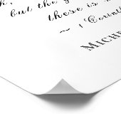 Elegant Winter Bloemen Bruiloft Schrift Christelij Poster (Hoek)