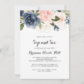 Elegant Winter Bloemen Sip en See Kaart (Voorkant)