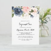 Elegant Winter Bloemen Sip en See Kaart (Staand voorkant)