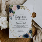 Elegant Winter Bloemen Spaans Vrijgezellenfeest Kaart