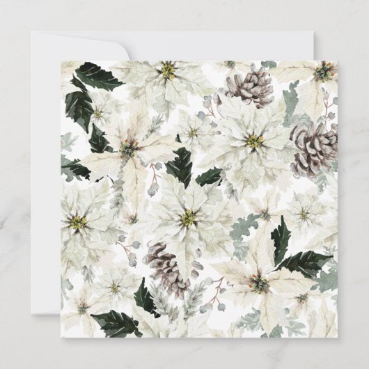 Elegant Winter Bloemen Vrijgezellenfeest Kaart (Achterkant)