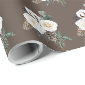 Elegant winter bloemeninpakpapier cadeaupapier (Rol Hoek)