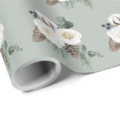 Elegant winter bloemeninpakpapier cadeaupapier (Rol Hoek)