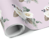 Elegant winter bloemeninpakpapier cadeaupapier (Rol Hoek)