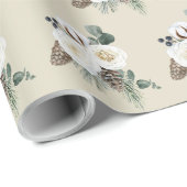 Elegant winter bloemeninpakpapier cadeaupapier (Rol Hoek)