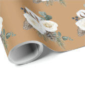 Elegant winter bloemeninpakpapier cadeaupapier (Rol Hoek)