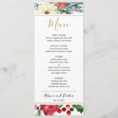 Elegant Winter bloemenmenu sjabloon Menu (Voorkant)