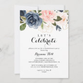 Elegant Winter Bloemfeest Laten we feest vieren Kaart (Voorkant)