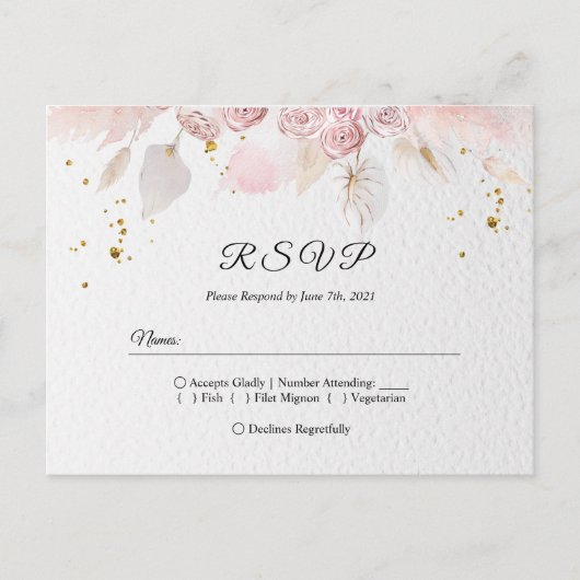 Elegant Winter Blue en White Flowers Invitation P Uitnodiging Briefkaart (Voorkant)