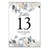 Elegant Winter Blue en White Flowers Kaart (Voorkant)