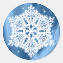 Elegant Winter Blue en White Snowflake Kerstmis