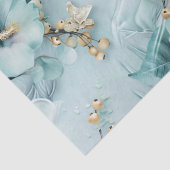 Elegant Winter Blue Florals Luxe Aesthetics  Tissuepapier (Detail)