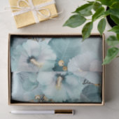 Elegant Winter Blue Florals Luxe Aesthetics  Tissuepapier (Geschenk)