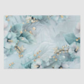 Elegant Winter Blue Florals Luxe Aesthetics  Tissuepapier (Voorkant)