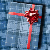 Elegant Winter Blue Tartan Plaid Gender-Neutral Cadeaupapier