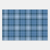 Elegant Winter Blue Tartan Plaid Gender-Neutral Inpakpapier Vel (Voorkant 3)