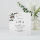 Elegant Winter Boho Chic Waterverf Vrijgezellenfee Kaart (Staand voorkant)